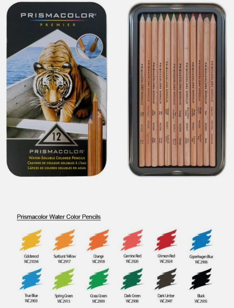 Prismacolor 12 tin index